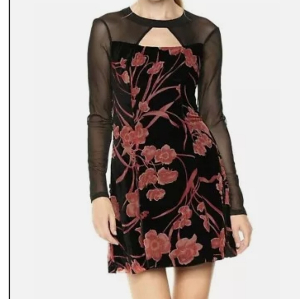 BCBGeneration Velvet burnout Fit & Flare Dress‎